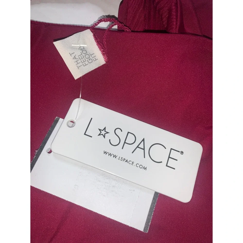 L Space Camacho Ribbed Bikini Bottoms Swimwear Red